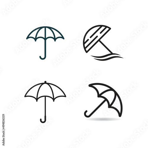 umbrella logo vector
