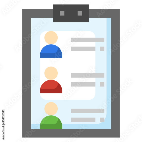 SHORTLIST flat icon,linear,outline,graphic,illustration