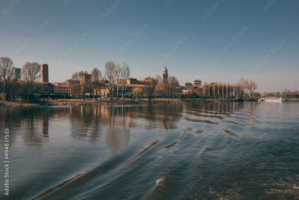 view of the city of mantova from the river