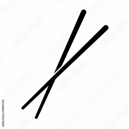 chopsticks on a white background photo