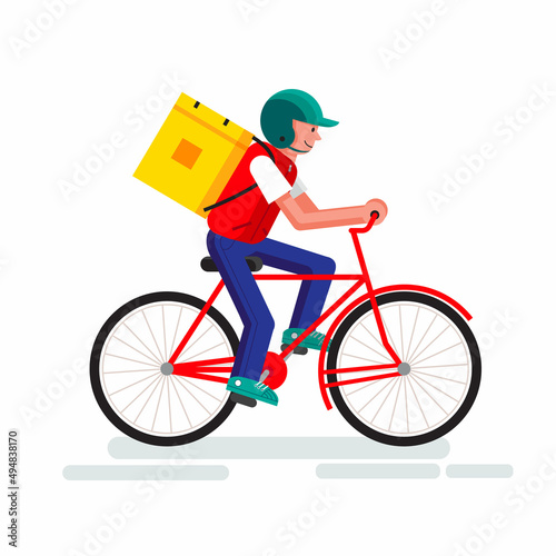 Online delivery service concept, Warehouse,  bicycle