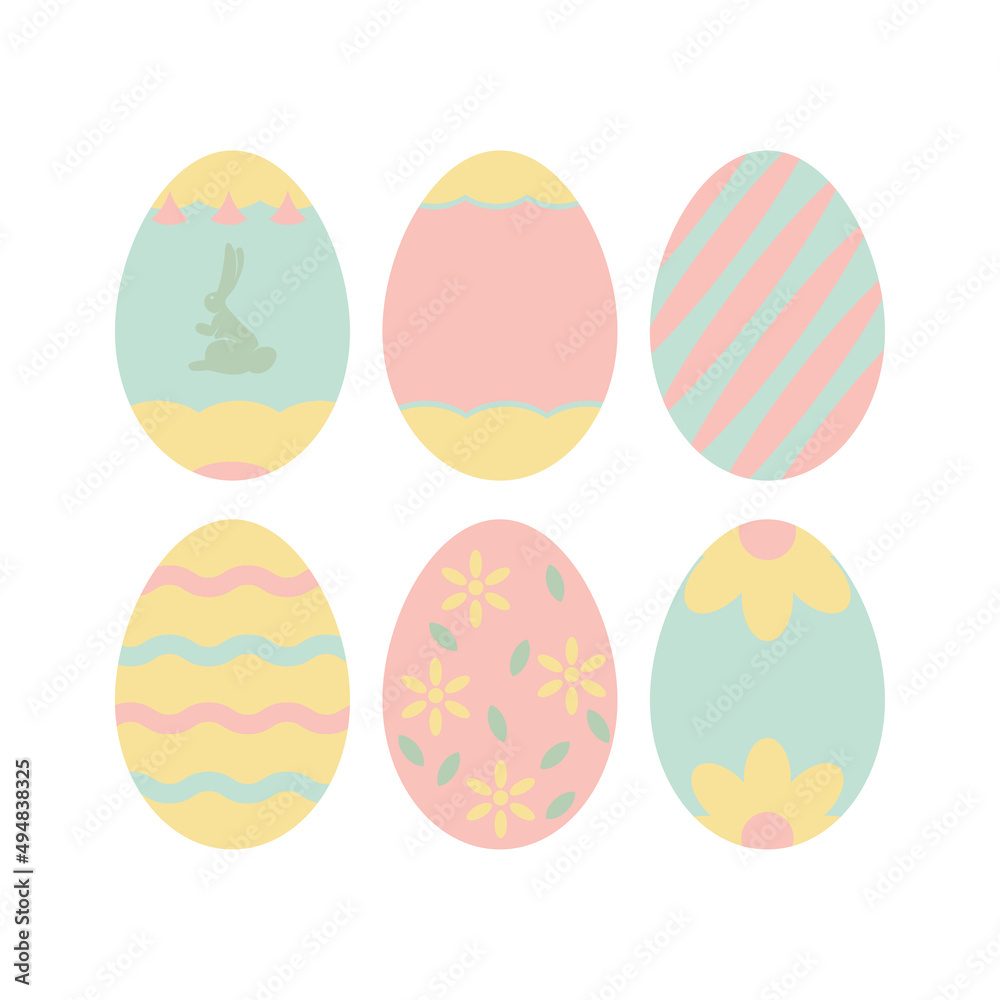 graphic colorful eggs in a flat style. Spring Festival, Easter graphic colorful eggs in a flat style. Spring Festival, Easter