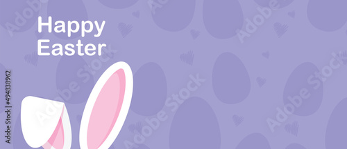 Purple easter background with bunny