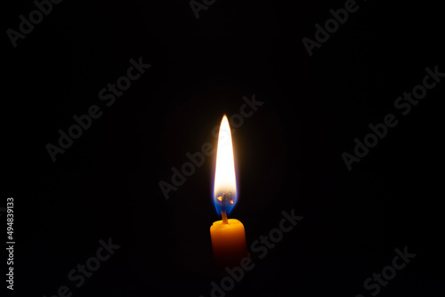 Candles lit at night, using candles when there is no electricity