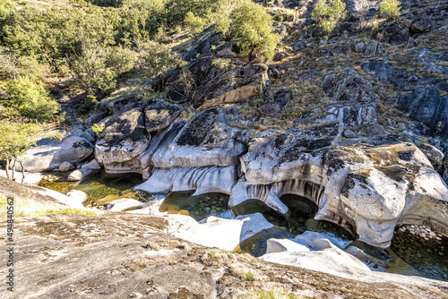 Natural pools of Los Pilones in the Garganta de los infiernos gorge, Jerte valley, Caceres, Spain