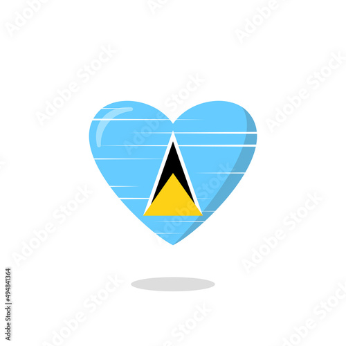 Saint lucia flag shaped love illustration Free Download Saint lucia flag shaped love illustration - GFXLoad