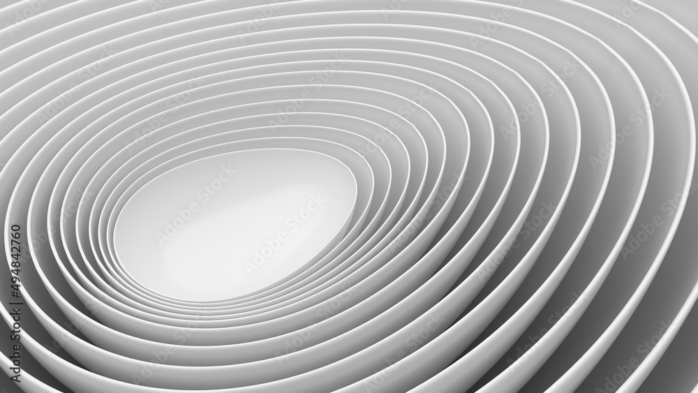 Naklejka premium Graphic 3d background in the form of egg-shaped lines