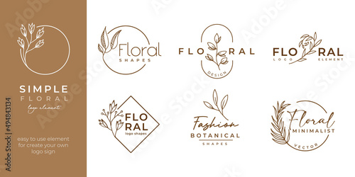 simple and aesthetic floral logo element
