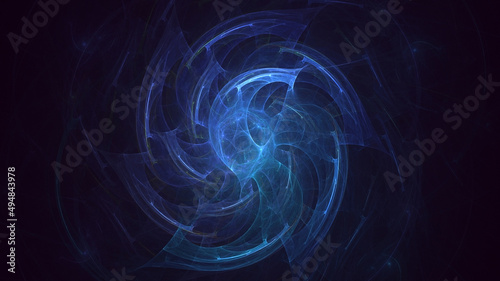 3D rendering abstract colorful fractal light background