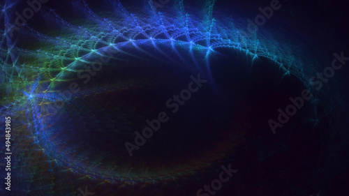 3D rendering abstract colorful fractal light background