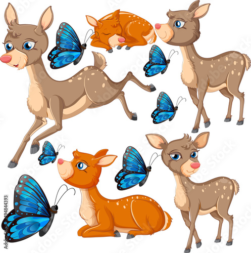 Seamless pattern with wild animals