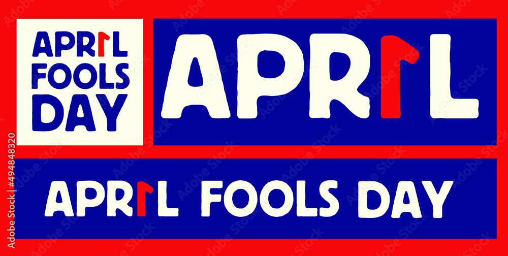 Fototapeta premium April fool day with decoration vector illustration design. Social media templates for april fool's day. 