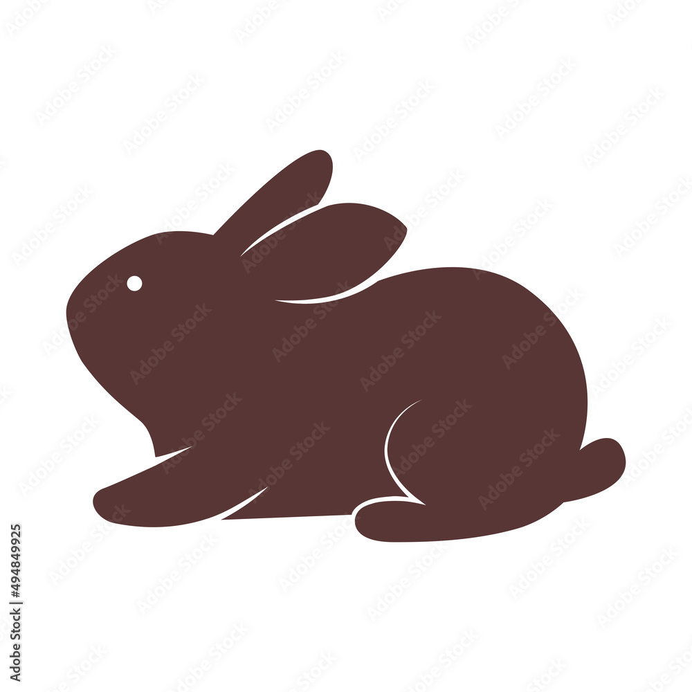 cute rabbit pet silhouette