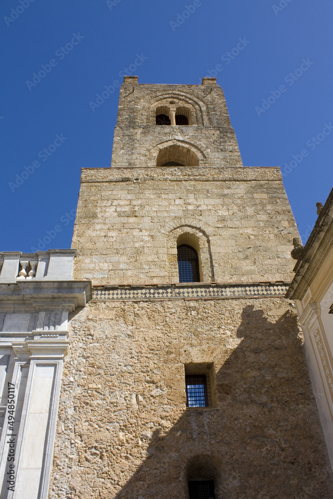 Bell tower of Cathedral of Monreale, Sicily, Italy