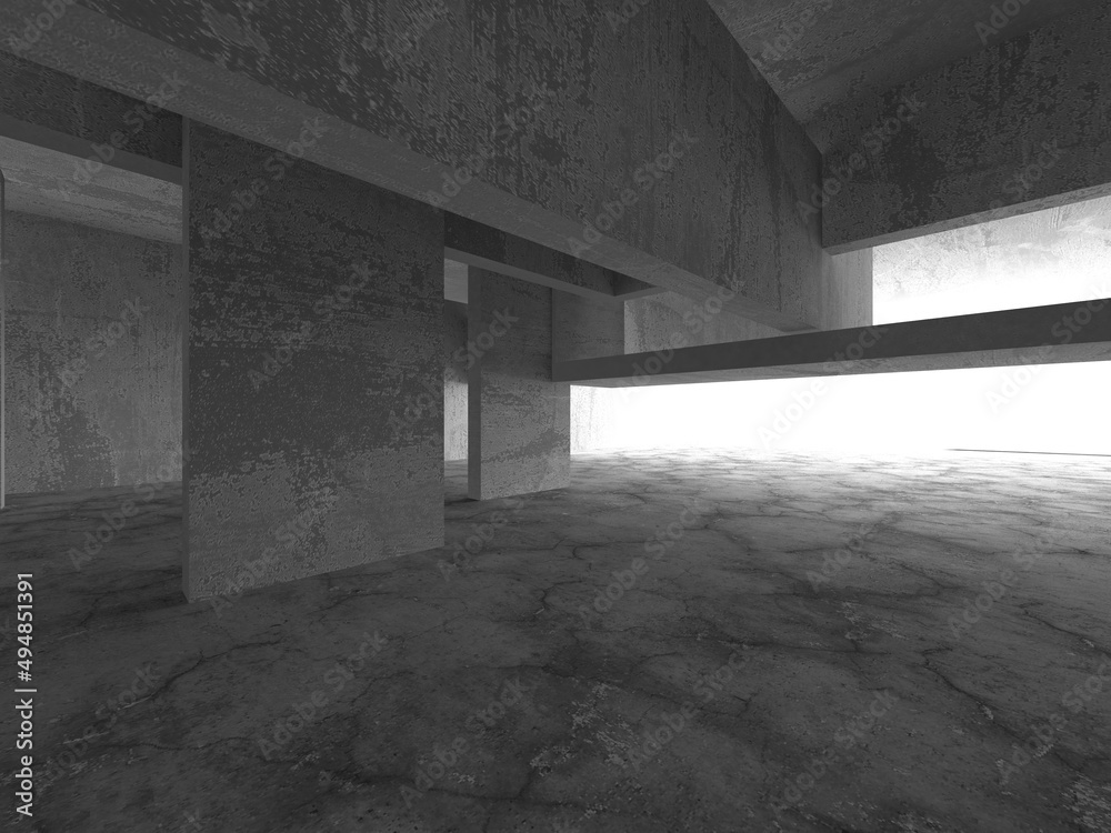 Abstract architecture interior background. Empty concrete room Abstract architecture interior background. Empty concrete room