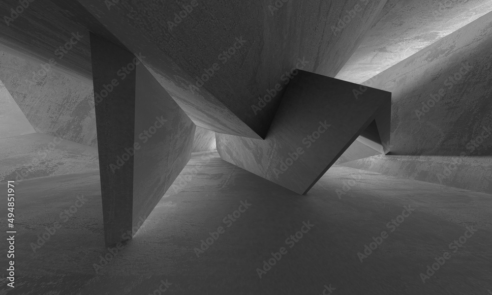 Abstract architecture background. Empty rough concrete interior Abstract architecture background. Empty rough concrete interior