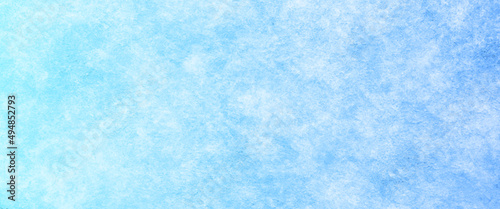 Abstract white blue winter background with space for text or image, Blue color in the middle highlighted concrete wall texture background.