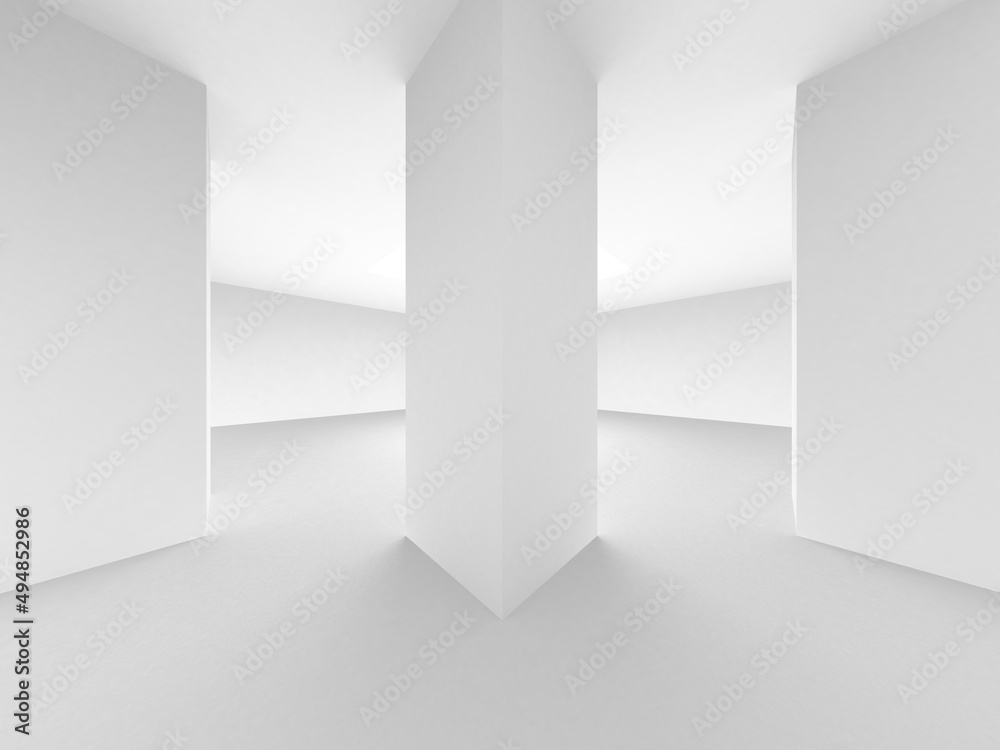 Fototapeta premium White Modern Background. Abstract Building Concept