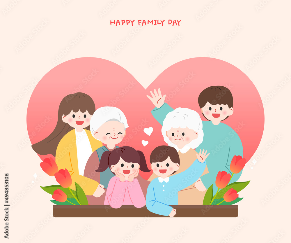 Family Month Family Illustration Collection
