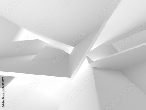 Abstract White Architecture Design Concept