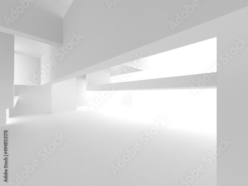 Abstract White Architecture Design Concept