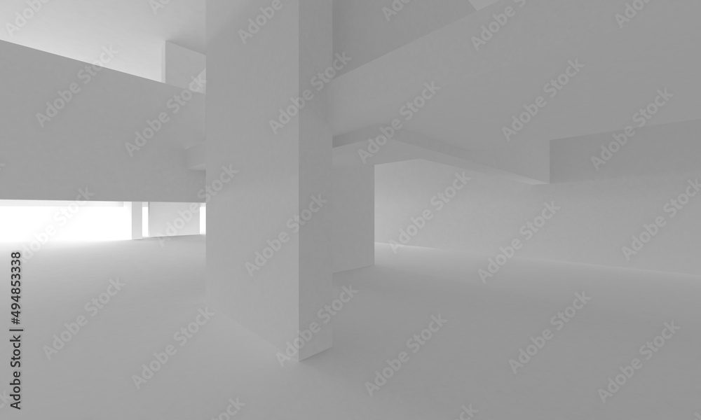 Abstract White Architecture Design Concept Abstract White Architecture Design Concept
