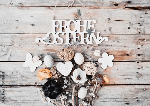 easter card - eggs with flo...