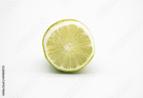 Lemon slice design isolated on white background, front view