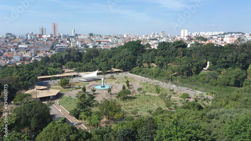 View of Chico Mendes Park in Sao Paolo, Brazil in summer or spring photo