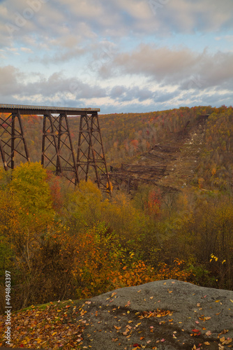 Fall day at Kinzua Bridge State Park, Pennsylvania photo