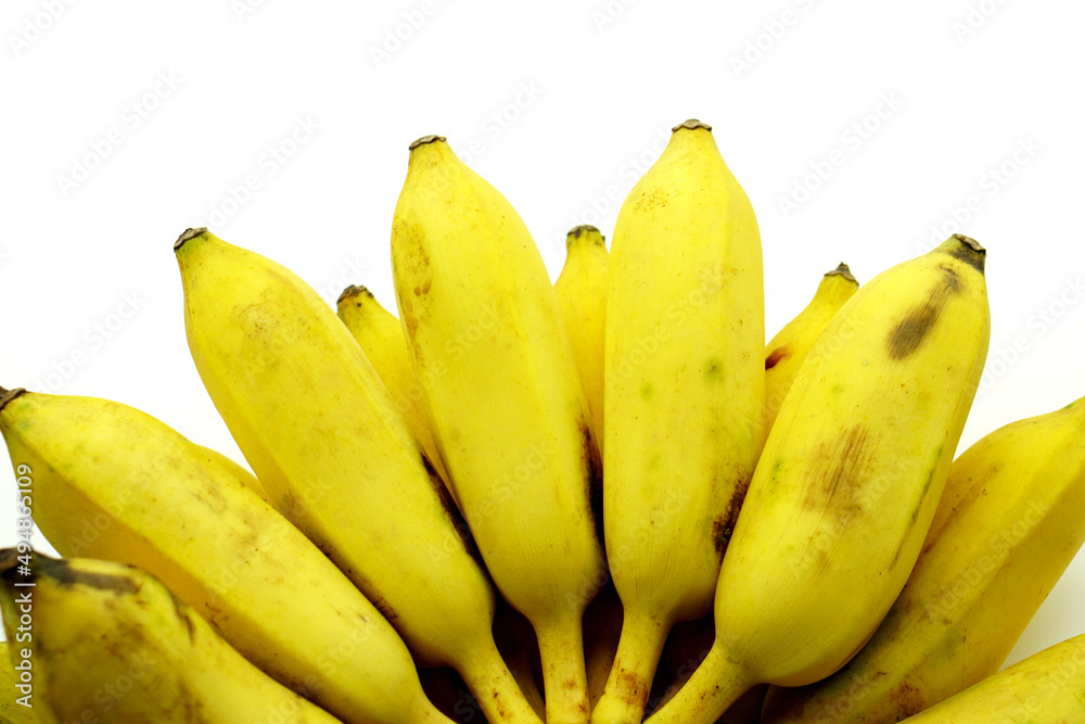 ripe banana  isolated on the white background