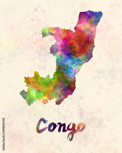 Congo in watercolor photo