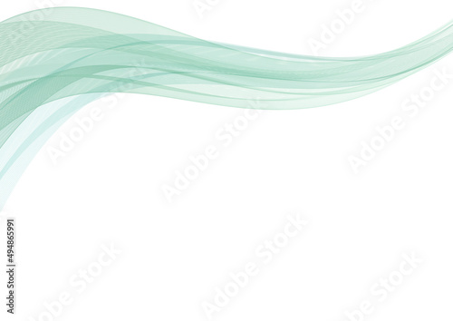 Abstract smoke waves graphic design template illustration isolated on white background