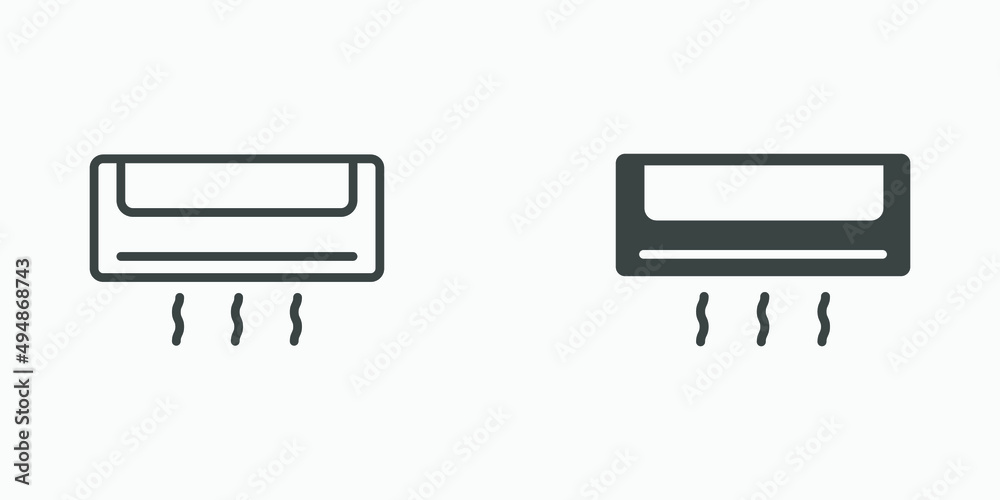 air conditioner, heat, temperature, cool, fan, climate icon vector symbol air conditioner, heat, temperature, cool, fan, climate icon vector symbol
