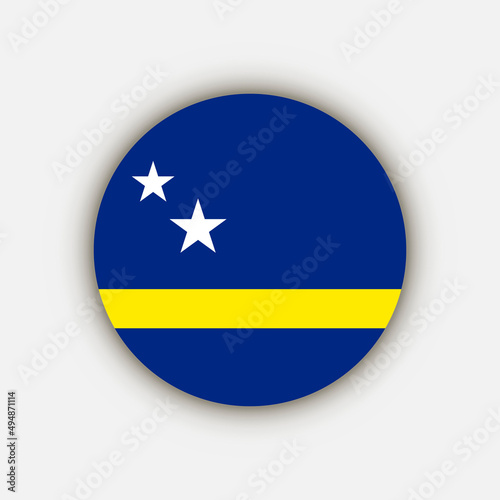 Country Curacao. Curacao flag. Vector illustration.