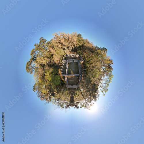 Uins of the Tabby Sugar Mill , Kingsland, Georgia.360 degree photography photo