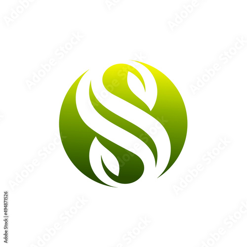 Free Download Initial Letter S Leaf Logo Design Inspiration - GFXLoad