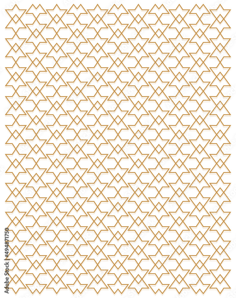 Arabic oriental patterns. White and gold background with Arabic ornaments. Patterns, backgrounds and wallpapers for your design. Textile ornament.