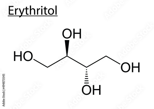 Chemical formula of erythritol (sweeten sugar)