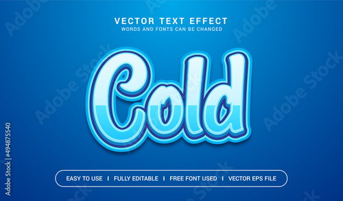 Cold Editable Vector Text Effect.