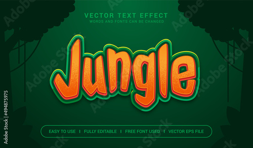 Jungle Editable Vector Text Effect.