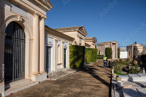 family pantheon, Inca municipal cemetery, established in 1820, Majorca, Balearic Islands, Spain