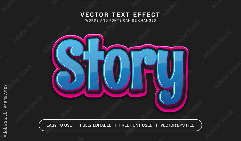 Story Editable Vector Text Effect.