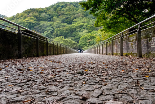 A close-up shot of the Menage-Bashi Bridge a historic 17th-century stone bridge spanning Nakashim photo