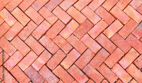 walkway pattern with brick pavement.