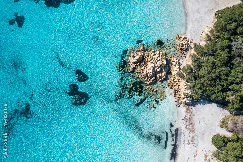 Colori del mare della Sardegna in Costa Smeralda Stock Photo | Adobe Stock