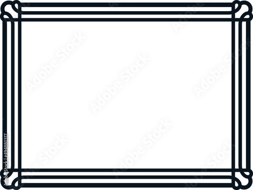 Border frame. Vector frame isolated on white background