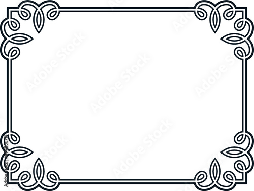 Border frame. Vector frame isolated on white background