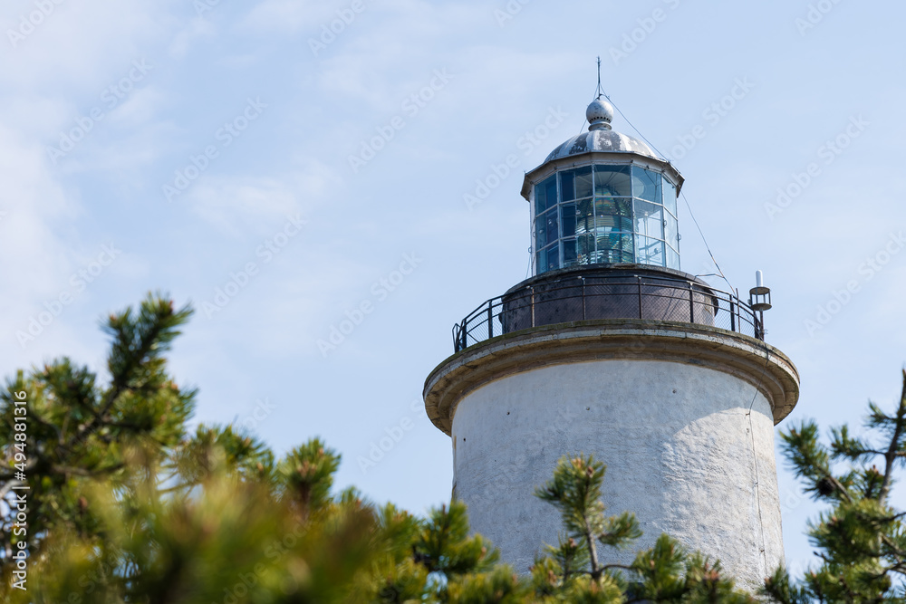 The lighthouse Morups Tange is built 1843 and situated in a nature reserve on the Swedish West Coast. The lighthouse Morups Tange is built 1843 and situated in a nature reserve on the Swedish West Coast.