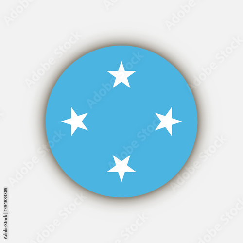 Country Micronesia. Micronesia flag. Vector illustration.